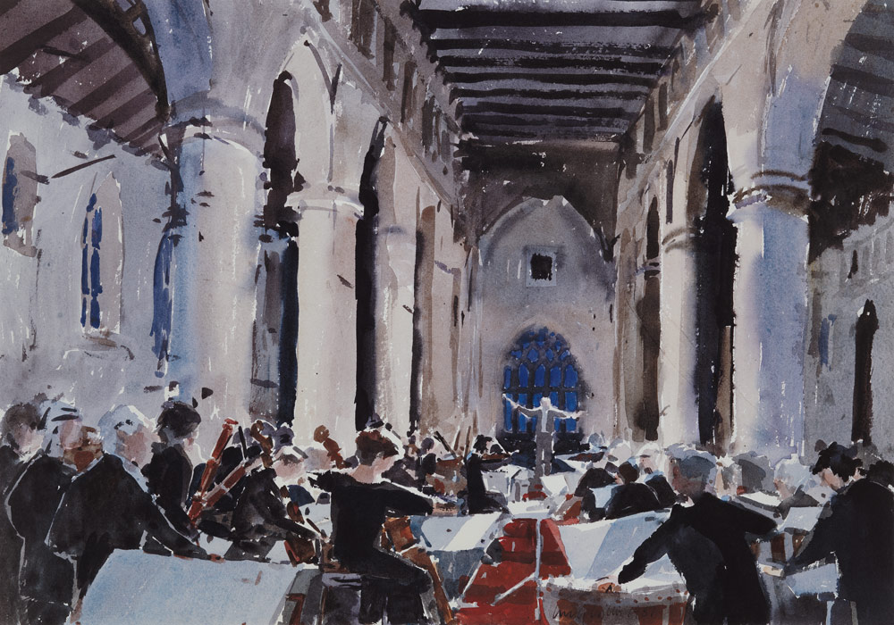 The Overture, St. Mary''s Bridgwater, 1989 (w/c on paper)  od Lucy Willis