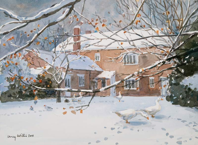 Farmhouse in the Snow od Lucy Willis