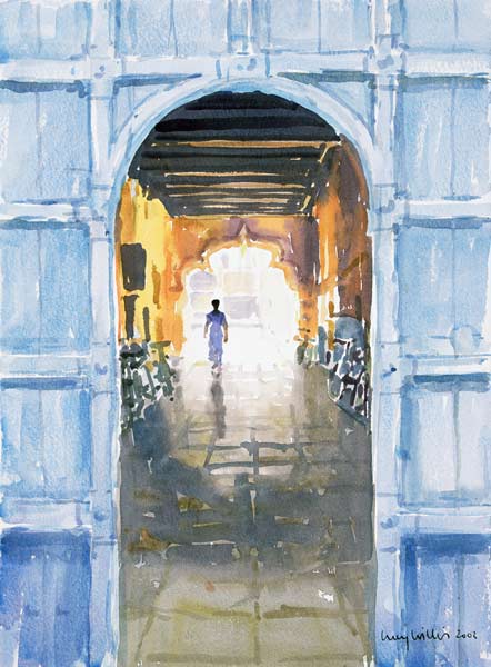 Walking Towards the Light, Cochin, 2002 (w/c on paper)  od Lucy Willis