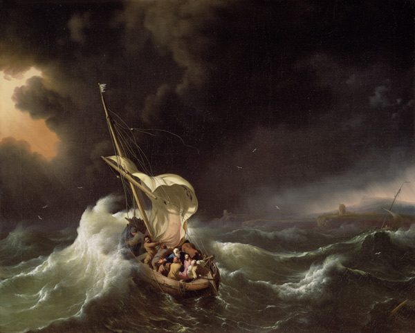 Christ in the Storm on the Sea of Galilee od Ludolf Backhuyzen