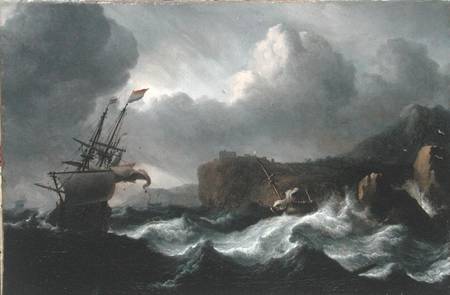 Stormy Sea od Ludolf Backhuyzen