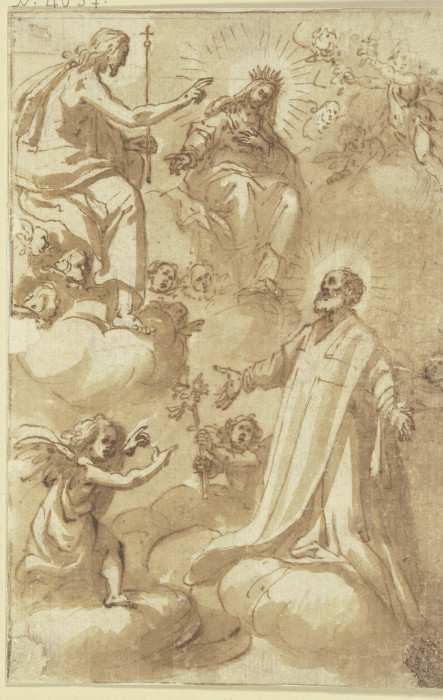 Der Heilige Antonius von Padua wird von Maria und Christus in den Himmel aufgenommen od Ludovico Cardi da Cigoli