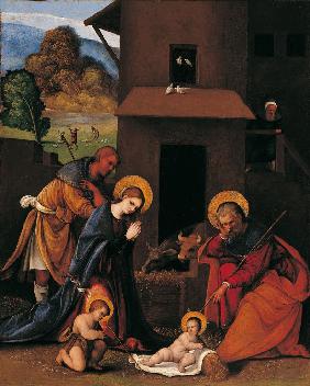 The Nativity with the Annunciation to the Shepherds