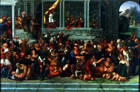 The Massacre of the Innocents (panel) od Ludovico Mazzolino