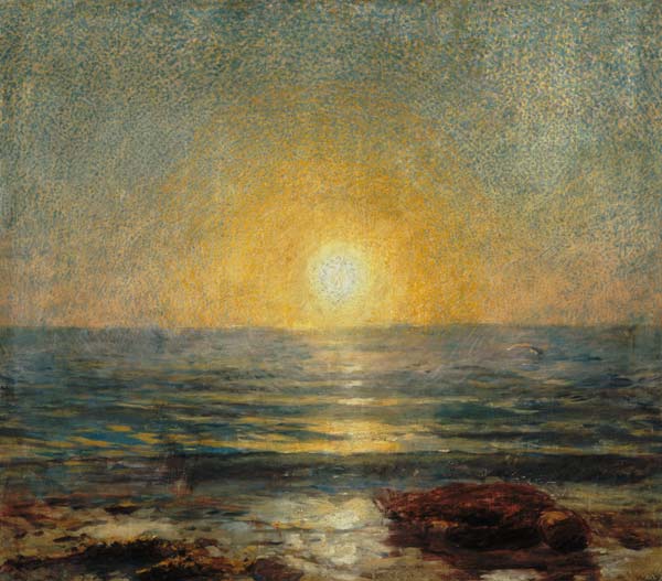 Sunset by the sea od Ludwig de Laveaux