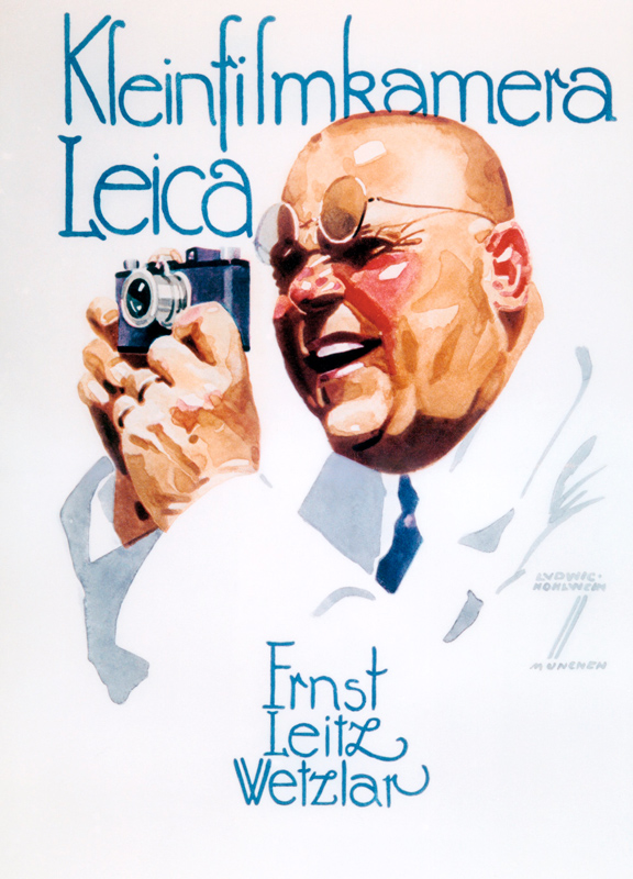Small film camera Leica - Ernst Leitz, Wetzlar od Ludwig Hohlwein