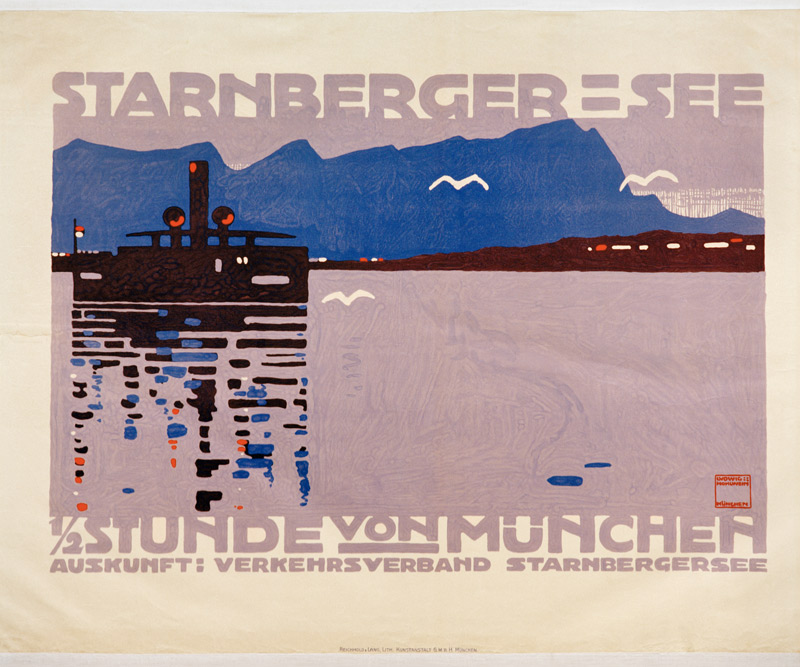 Starnberger Lake od Ludwig Hohlwein