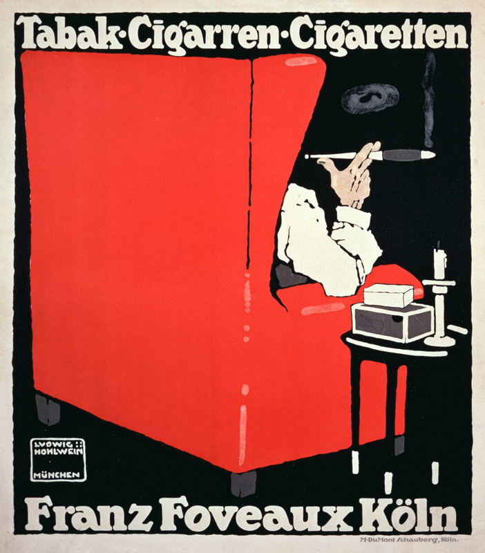 Tobacco cigar cigarettes Franz Foveaux Cologne od Ludwig Hohlwein