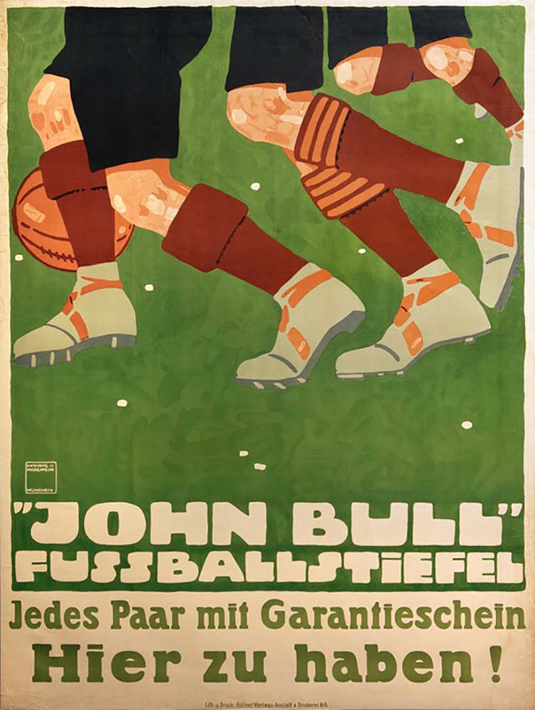 JOHN BULL FOOTBALL BOOTS. Every couple with guarantee certificate. To have here! od Ludwig Hohlwein