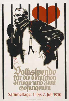 Fund raising poster for the Peoples Fund for German War and Civil Prisoners, Collection days July 1-