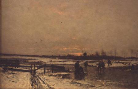 Winter Scene od Ludwig Munthe