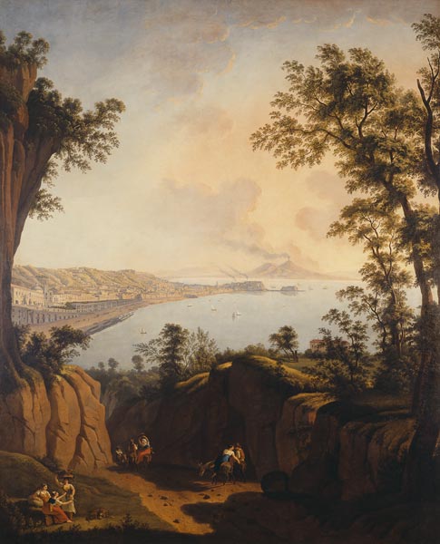 The Gulf of Naples with view at the Vesuv od Ludwig Philipp Strack