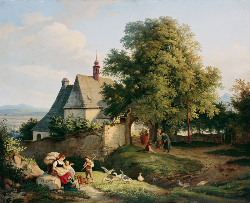 The church at Graupen in Bohemia od Ludwig Richter