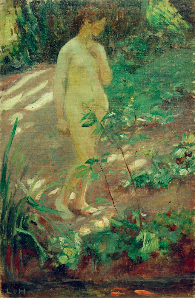 Nackte Frau am Wasser od Ludwig von Hofmann