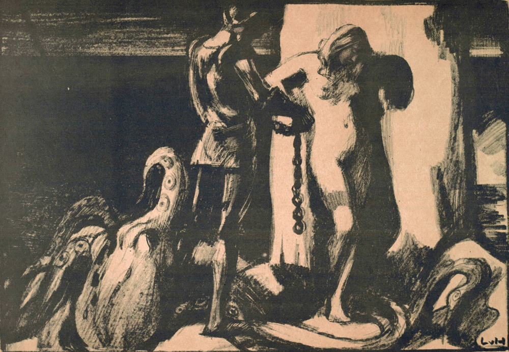 Perseus befreit Andromeda od Ludwig von Hofmann