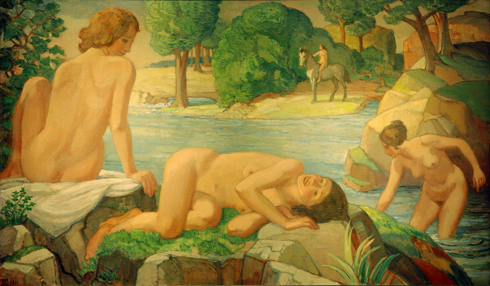 Sommer (Frauen am Teich) od Ludwig von Hofmann