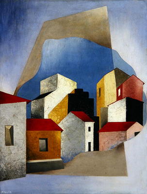 Houses at Lerici, 1932-33 (oil on canvas) od Luigi Colombo Fillia