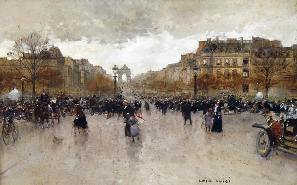 Auf den Champs Elysées, Paris. od Luigi Loir