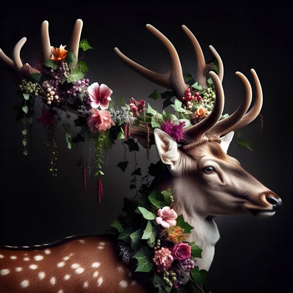 Deer flower od Luigi M. Verde