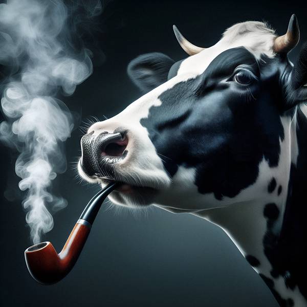 The contemplative cow od Luigi M. Verde