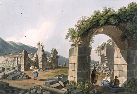 Ruins of the Baths at Ephesus, plate 43 from 'Views in the Ottoman Dominions', pub. by R. Bowyer od Luigi Mayer