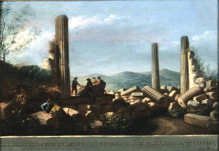 Temple of Castor and Pollux od Luigi Mayer