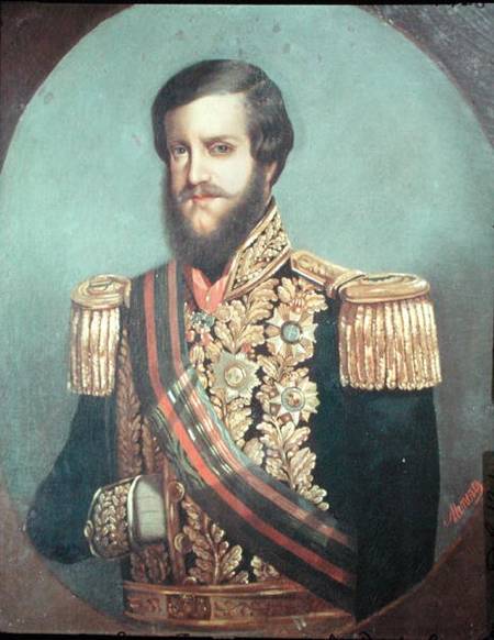 Pedro II (1825-91) Emperor of Brazil od Luis de Miranda Pereira Visconde de Menezes