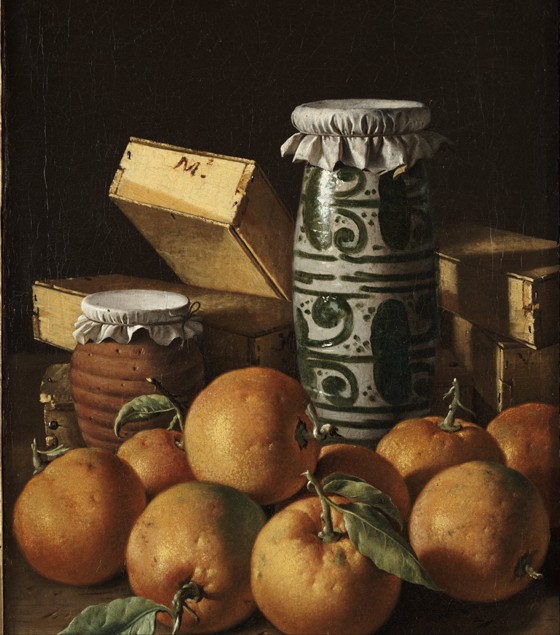 Still Life with Oranges, Jars, and Boxes of Sweets od Luis Melendez