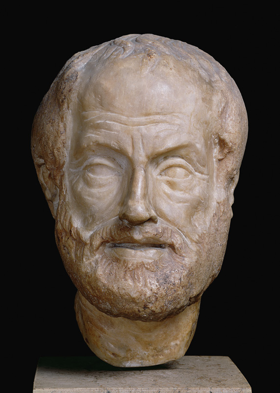 Aristotle (384-322 BC) Roman copy of a Greek original od Lysippos