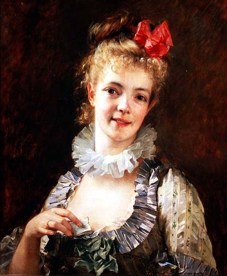 Girl with Love Letter, or the Valentine od Madeleine Lemaire
