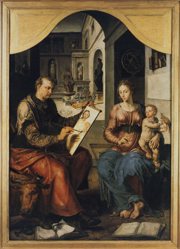 Lukas paints the Madonna od Maerten van Heemskerck
