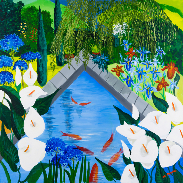 Arums by the Pond od  Maggie  Rowe