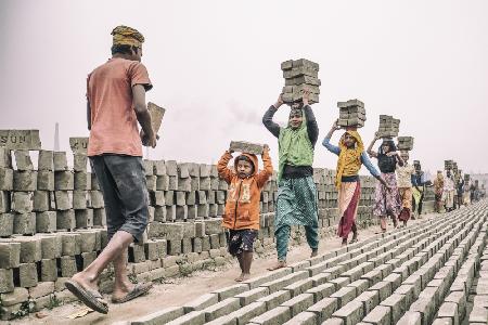 Brickyard in Dhaka