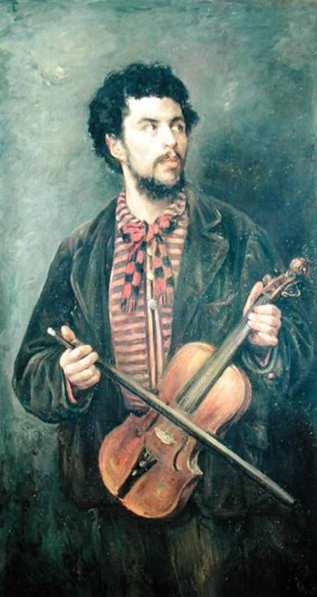 The Violin Player od Marcellin Gilbert Desboutin