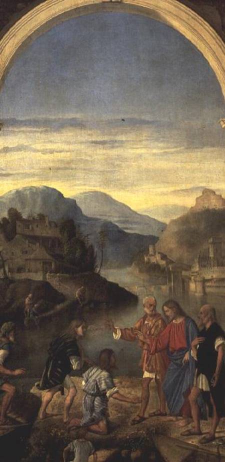 The Annointing of Zebedee's sons James and John od Marco Basaiti