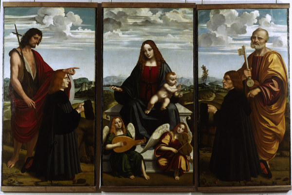 Marco d Oggiono, Crespi-Triptychon     . od Marco D'Oggiono