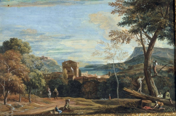 M.Ricci /Landscape w.Woodcutters/ c.1720 od Marco Ricci