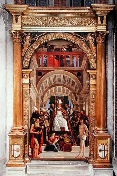 Saint Ambrose with saints from the Altarpiece of Saint Ambrose od Marco Vivarini