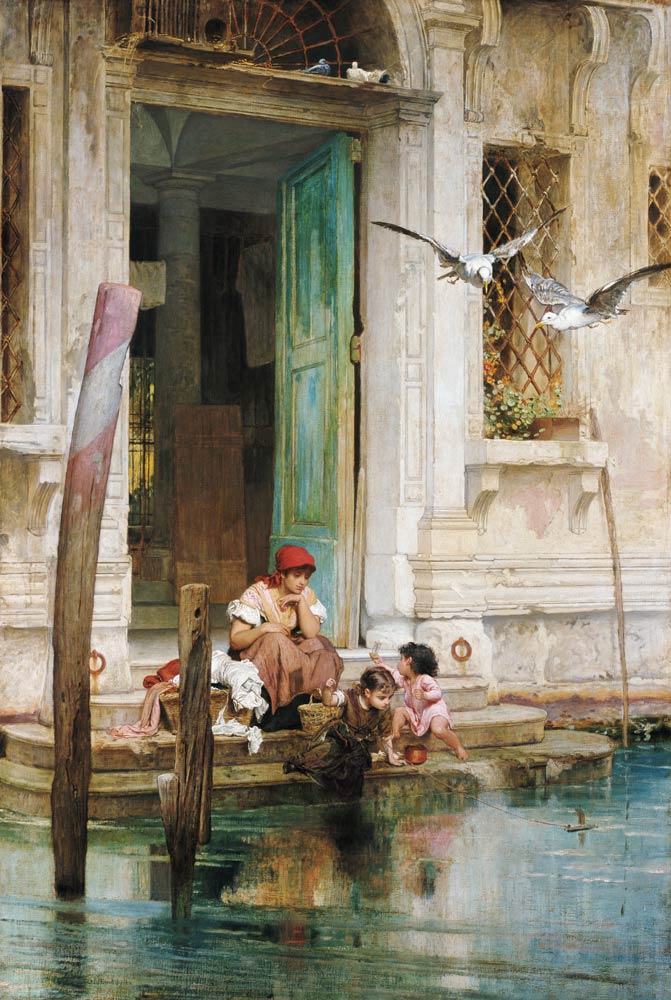 By the Canal, Venice od Marcus Stone