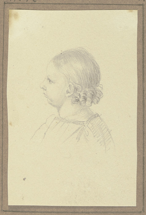 Brustbild eines kleinen Mädchens im Profil nach links od Marie Ellenrieder