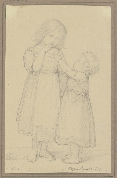 Two small girls od Marie Ellenrieder
