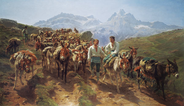 Mules when crossing the Pyrenees od Maria-Rosa Bonheur