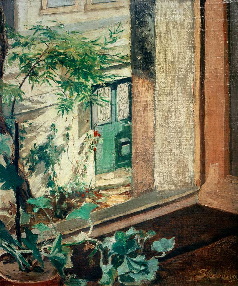 Blick aus dem Atelierfenster od Maria Slavona