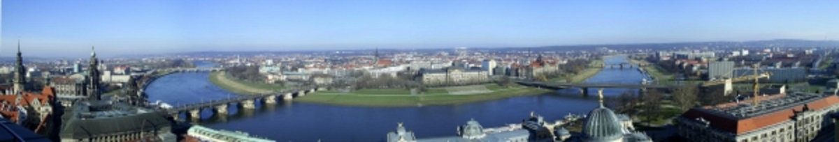 Panoramablick über Elbe in Dresden od Maria Steinwehr