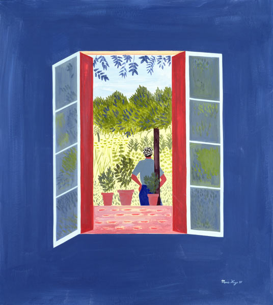 Zaid Through the Window, 1986 (acrylic & oil on board)  od Marie  Hugo