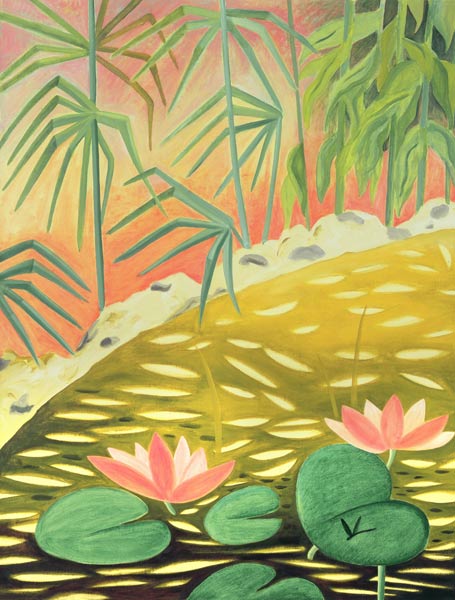 Water Lily Pond I, 1994 (oil on canvas)  od Marie  Hugo