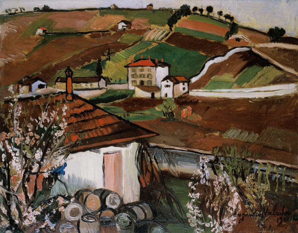 Houses in the Champagne od Marie Clementine (Suzanne) Valadon