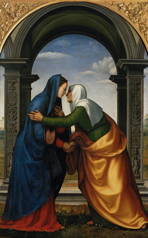 The Visitation of St. Elizabeth to the Virgin Mary od Mariotto di Bigio Albertinelli