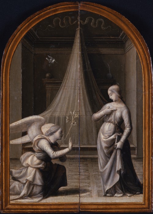 The Annunciation. (Triptych, reverse) od Mariotto di Bigio Albertinelli