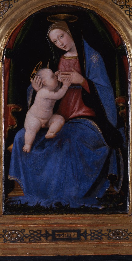 Triptych, central panel: Enthroned Maria lactans od Mariotto di Bigio Albertinelli